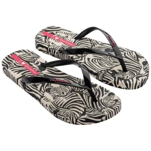 Japonki Ipanema Animal 83617 AY386 czarna zebra czarne