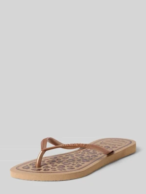 Japonki o wąskim kroju model 'ANIMALS' Havaianas Beżowy