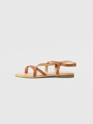 Japonki ONLY SHOES By Zalando koniakowy