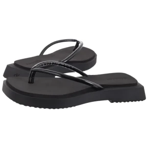 Japonki Sq Low Wedge Sandal Stitch Triple Black YW0YW01716 0GJ (CK653-a) Calvin Klein