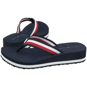 Japonki TH Corp Mid Wedge Beach Sandal Space Blue FW0FW08517 DW6 (TH1295-a) Tommy Hilfiger