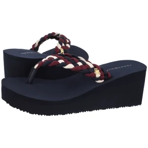 Japonki TH Wedge Braided Summer Sandal Rwb FW0FW09198 0GY (TH1441-a) Tommy Hilfiger