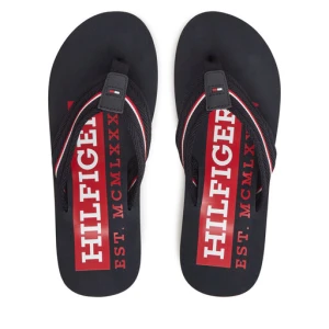 Japonki Tommy Hilfiger Corporate Hilfiger Beach FM0FM05436 Granatowy