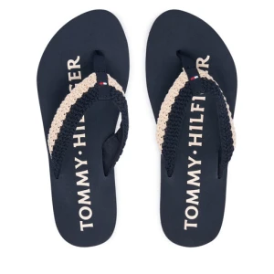 Japonki Tommy Hilfiger Crochet Summer FW0FW09417 Granatowy