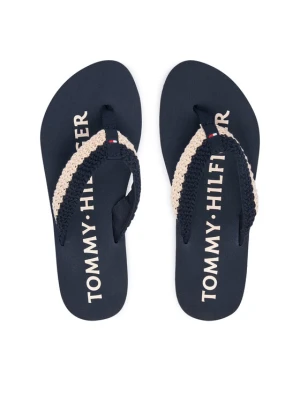 Japonki Tommy Hilfiger Crochet Summer FW0FW09417 Granatowy