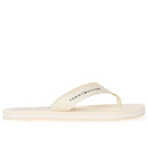 Japonki Tommy Hilfiger Global Stripes Flat Beach Sandal FW0FW07856-AEF - beżowe