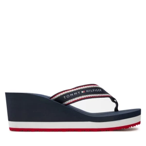 Japonki Tommy Hilfiger Hilfiger Hi Wedge Beach Sandal FW0FW08012 Granatowy