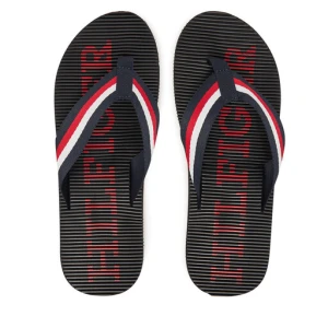 Japonki Tommy Hilfiger Massage Beach Sandal FM0FM05443 Granatowy