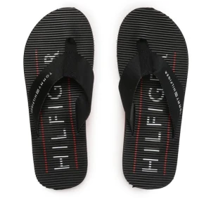 Japonki Tommy Hilfiger Massage Footbed FM0FM04474 Czarny