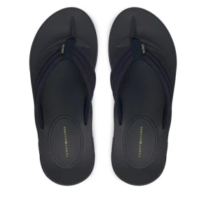 Japonki Tommy Hilfiger Molded Hilfiger Lth Beach Sandal FM0FM05802 Granatowy
