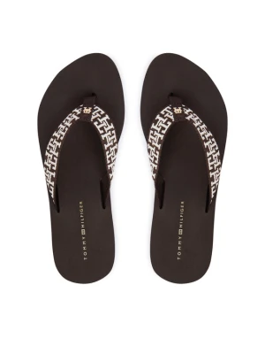Japonki Tommy Hilfiger Mono Wedge Summer Sandal FW0FW09696 Brązowy