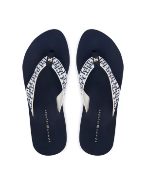 Japonki Tommy Hilfiger Mono Wedge Summer Sandal FW0FW09696 Granatowy