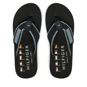 Japonki Tommy Hilfiger Patch Hilfiger Beach Sandal FM0FM05435 Czarny