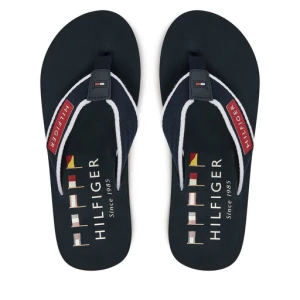 Japonki Tommy Hilfiger Patch Hilfiger Beach Sandal FM0FM05435 Granatowy