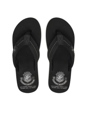 Japonki Tommy Hilfiger Patch Hilfiger Beach Sandal FM0FM05804 Czarny