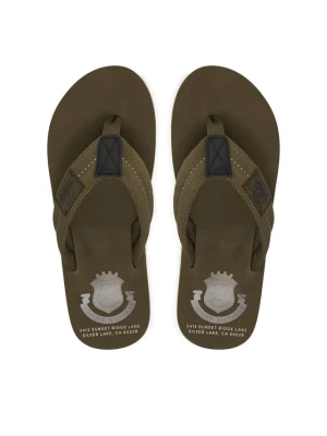 Japonki Tommy Hilfiger Patch Hilfiger Beach Sandal FM0FM05804 Zielony
