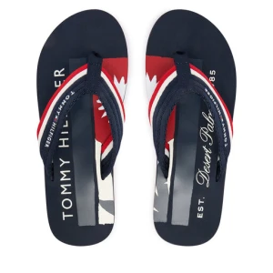 Japonki Tommy Hilfiger Patch Hilfiger Beach Sandal FM0FM05903 Granatowy