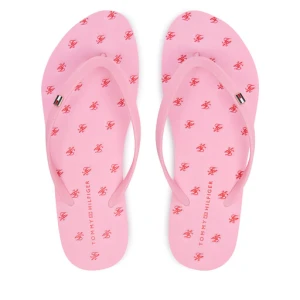 Japonki Tommy Hilfiger Repeat Logo Platform FW0FW09199 Różowy