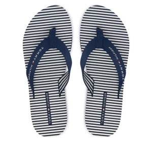 Japonki Tommy Hilfiger Th Ithaca Stripe Summer Sandal FW0FW09192 Granatowy