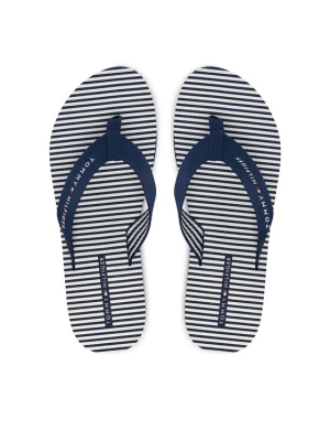 Japonki Tommy Hilfiger Th Ithaca Stripe Summer Sandal FW0FW09192 Granatowy