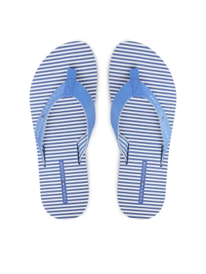 Japonki Tommy Hilfiger Th Ithaca Stripe Summer Sandal FW0FW09192 Niebieski