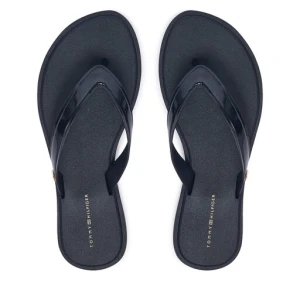 Japonki Tommy Hilfiger Th Scandi Shiny Summer Sandal FW0FW09446 Granatowy
