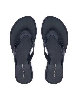 Japonki Tommy Hilfiger Th Scandi Shiny Summer Sandal FW0FW09446 Granatowy