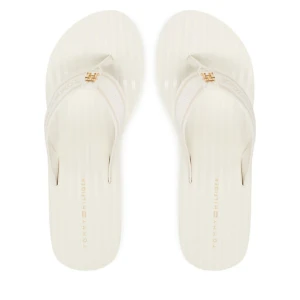 Japonki Tommy Hilfiger Th Stripes Wedge Beach Sandal FW0FW08521 Biały