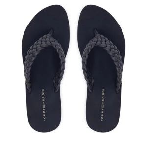 Japonki Tommy Hilfiger Th Wedge Cornrow Beach Sandal FW0FW09037 Granatowy