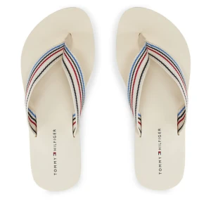 Japonki Tommy Hilfiger Wedge Stripes Beach Sandal FW0FW07858 Beżowy