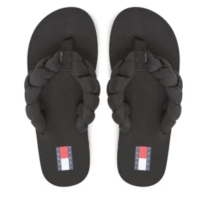 Japonki Tommy Jeans Braided Thong Beach Sandal EN0EN02877 Czarny