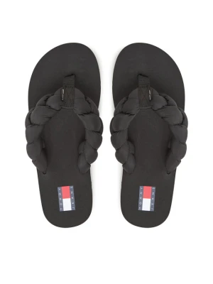 Japonki Tommy Jeans Braided Thong Beach Sandal EN0EN02877 Czarny