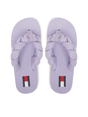 Japonki Tommy Jeans Braided Thong Beach Sandal EN0EN02877 Fioletowy
