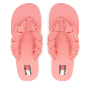 Japonki Tommy Jeans Braided Thong Beach Sandal EN0EN02877 Różowy