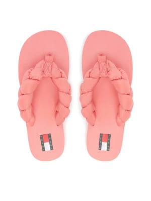 Japonki Tommy Jeans Braided Thong Beach Sandal EN0EN02877 Różowy