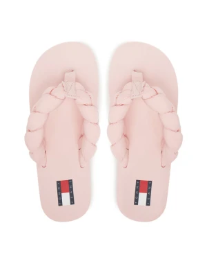 Japonki Tommy Jeans Braided Thong Beach Sandal EN0EN02877 Różowy