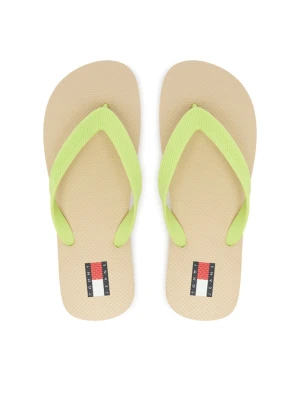 Japonki Tommy Jeans Tjw Logo Summer Sandal EN0EN02979 Żółty