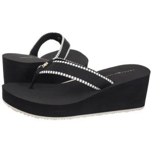 Japonki Wedge Beach Sandal Black FW0FW08738 BDS (TH1353-b) Tommy Hilfiger
