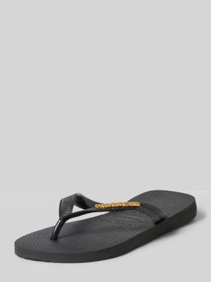 Japonki z detalem z logo Havaianas Czarny