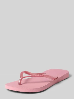 Japonki z detal z logo Havaianas Różowy