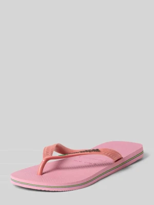 Japonki z detal z logo Havaianas Różowy