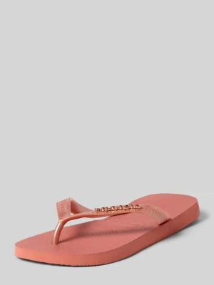 Japonki z detal z logo Havaianas Różowy
