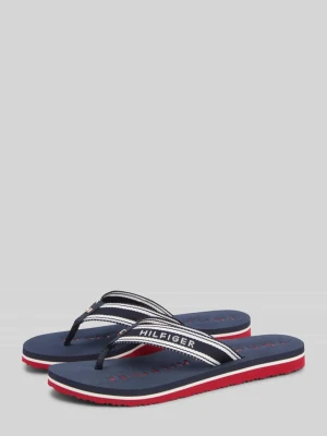 Japonki z detalami z logo Tommy Hilfiger