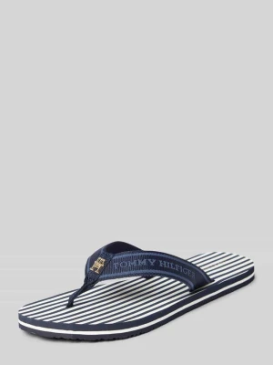 Japonki z paskiem z taśmy i logo TH Tommy Hilfiger