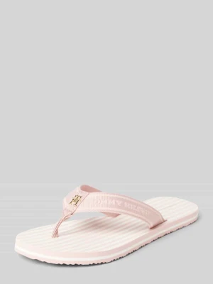 Japonki z paskiem z taśmy i logo TH Tommy Hilfiger