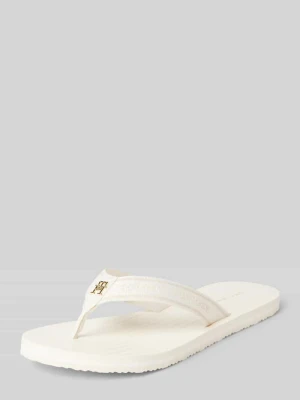 Japonki z paskiem z taśmy i logo TH Tommy Hilfiger