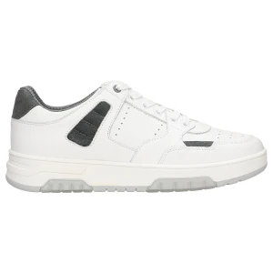 Biało popielate półbuty męskie ze skóry naturalnej 10093-79 Wojas