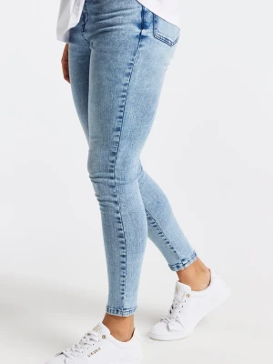 Jasne wąskie jeansy damskie SikSilk