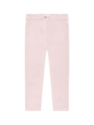 Jasno różowe spodnie dziewczęce z tkaniny Minoti