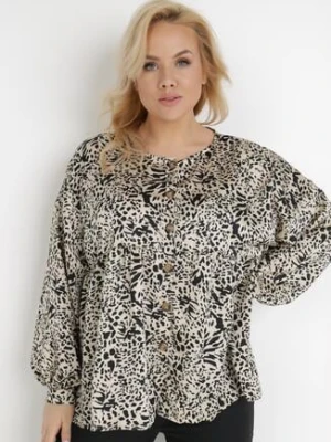 Jasnobeżowa Bluzka Leafgleam r&f fashion